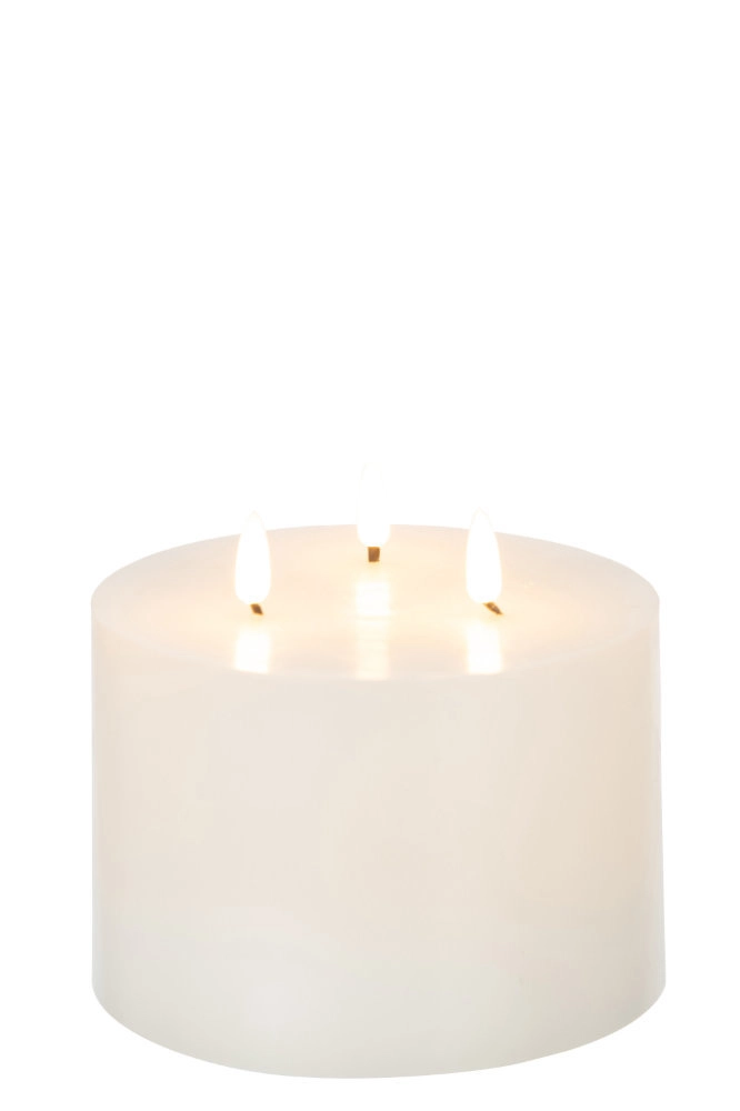 Bougie Led 3 Flammes Blanc Medium