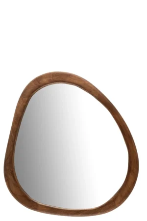 Miroir Irregulier Bois De Manguier Brun Fonce Small