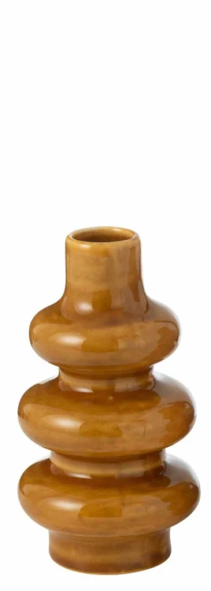 Vase Bouees Porcelaine camel