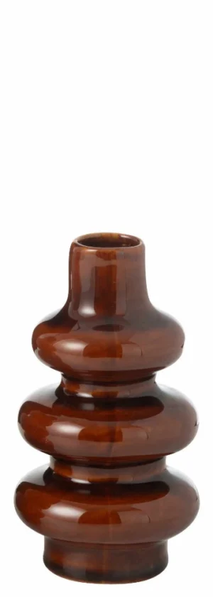 Vase Bouees Porcelaine Marron