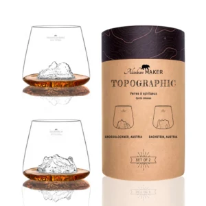 Set de 2 verres Topographic : Grosslockner et Dashstein
