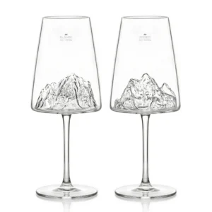Verres à Vin Topographic Mont Blanc & Mont Everest